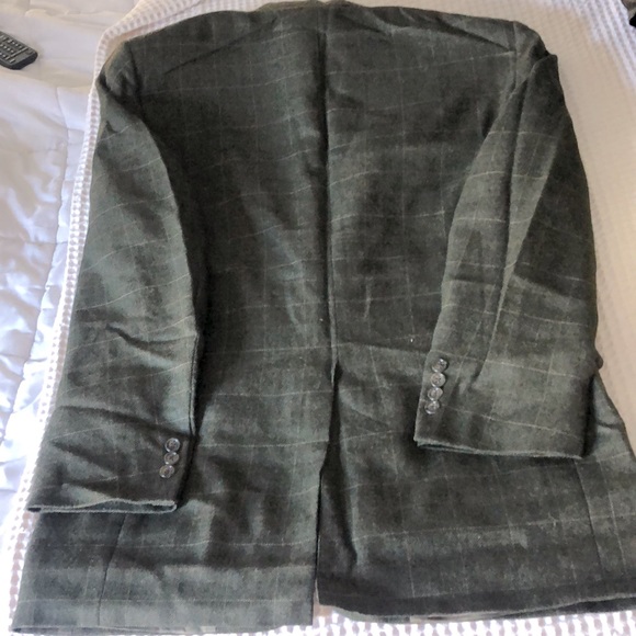 BURBERRY MENS 40R SUIT JACKET BLAZER COAT NEW PLAID WOOL 2 BUTTON VINTAGE NWT - Picture 3 of 7